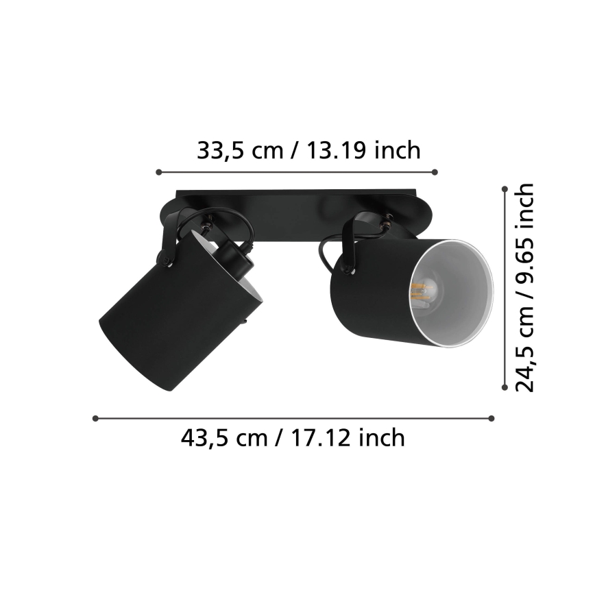 Eglo 33646 - VILLABATE spotlamp 2xE27/10W/230V