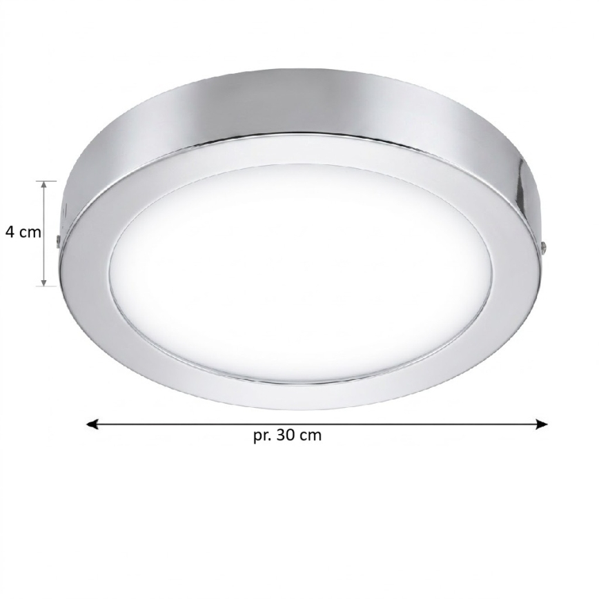 Eglo 33667 - Plafonnier LED RGBW à intensité variable salle de bain FUEVA-C LED21W/230V d. 30 cm IP44