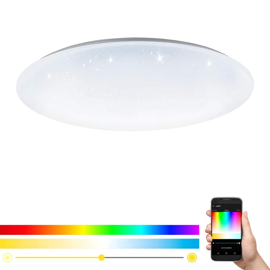 Eglo 33669 - Plafonier RGBW à intensité variable TOTARI-C LED/43W/230V 2700-6500K blanc + Télécommande