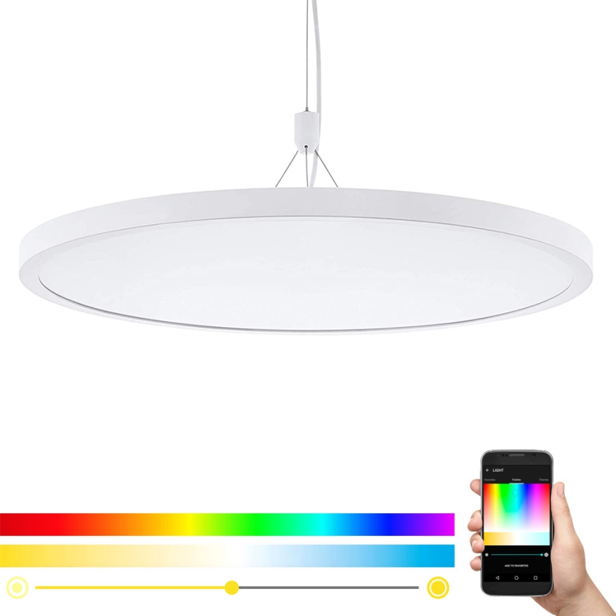 Eglo 33676 - LED RGBW dimbare hanglamp aan kabel CERIGNOLA-C LED/32W/230V 2700-6500K wit + afstandsbediening