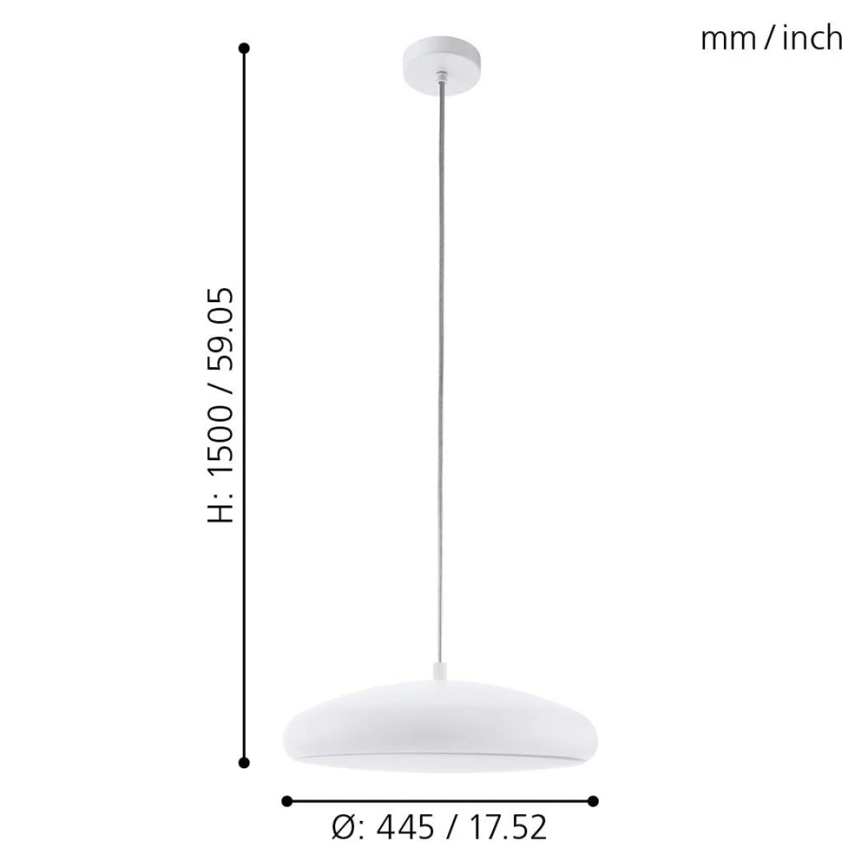 Eglo 33765 - LED RGBW Dimbare hanglamp aan een koord RIODEVA-C LED/27W/230V 2700-6500K wit