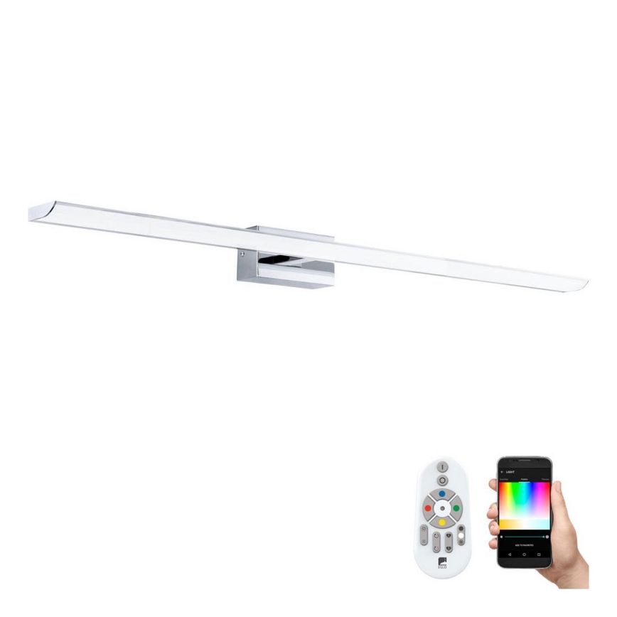 Eglo 33768 - Eclairage miroir salle de bain RGBW à intensité variable TABIANO-C LED/21W/230V 2700-6500K 90,5 cm IP44 + télécommande