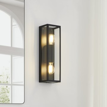 Eglo 33856 - Applique murale extérieure ALAMONTE 2xE27/60W/230V IP44 noire