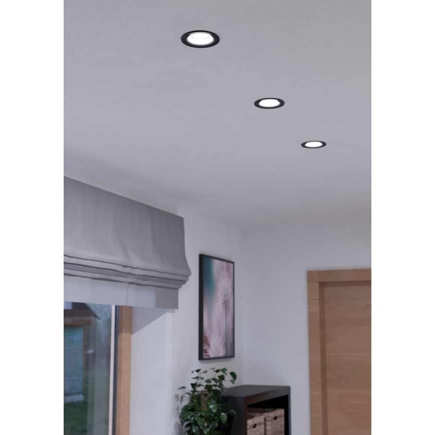 Eglo - Dimbare LED Inbouw lamp/6W/230V zwart