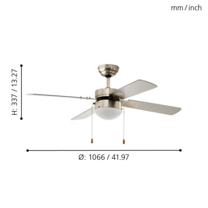 Eglo - Ventilateur de plafond 1xE14/60W/230V