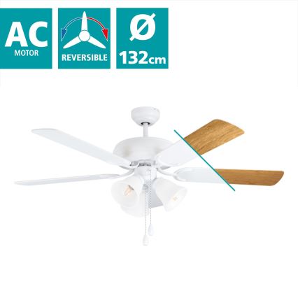 Eglo - Plafond Ventilator 3xE27/40W/230V wit