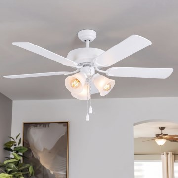 Eglo 35076 - Ventilateur de plafond LAS PALMAS 3xE27/40W/230V marron
