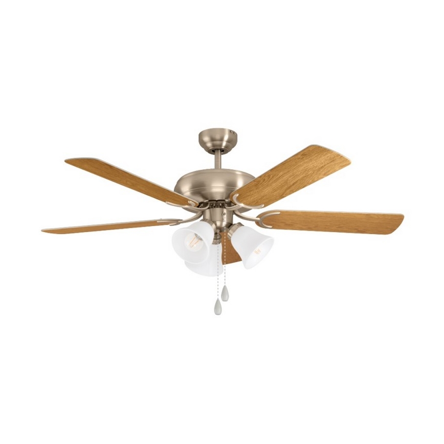 Eglo 35077 - Plafondventilator LAS PALMAS 3xE27/40W/230V mat chroom/bruin