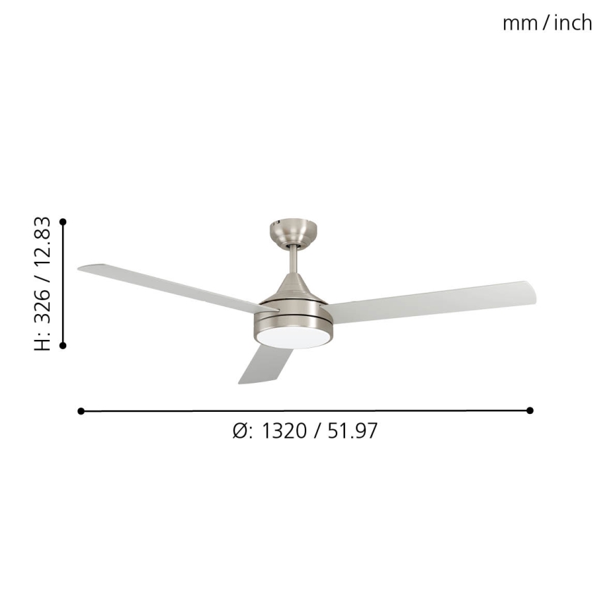 Eglo - Ventilateur de plafond LED/20W/230V + télécommande
