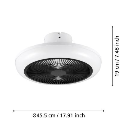 Eglo - Plafonnier à intensité variable LED/25,5W/230V blanc/gris + télécommande