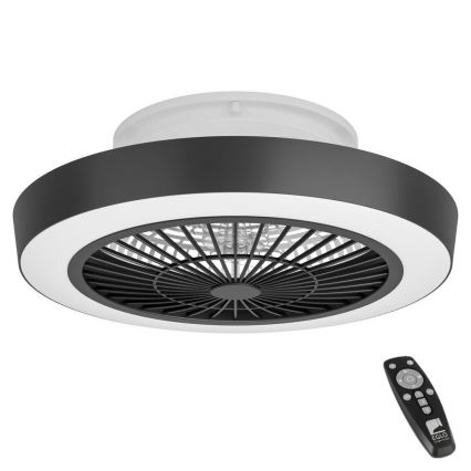 Eglo - Ventilateur de plafond LED à intensité variable LED/37,8W/230V noir + télécommande