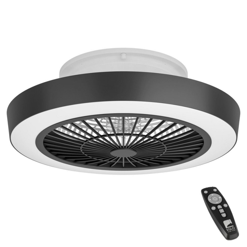 Eglo - Ventilateur de plafond LED à intensité variable LED/37,8W/230V noir + télécommande