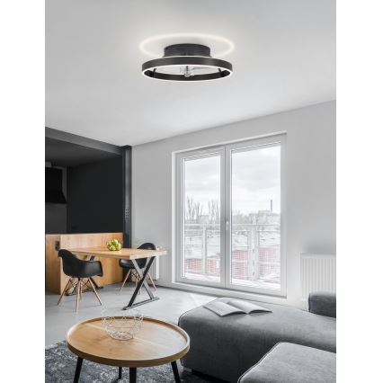 Eglo - LED dimbare plafondventilator LED/35,6W/230V zwart + afstandsbediening