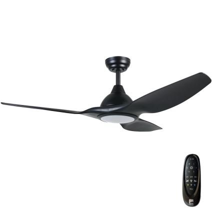 Eglo - LED Dimbaar ceiling fan LED/16W/230V zwart + afstandsbediening