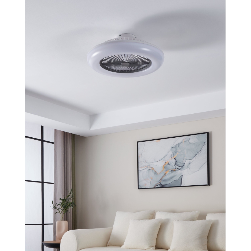 Eglo - LED dimbare plafondventilator 3xLED/12,6W/230V 2700-6500K Ø 55 cm grijs + afstandsbediening