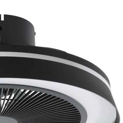 Eglo - Ventilateur de plafond LED RGBW dimmable 3xLED/8,5W/230V+LED/6W 2700-6500K Ø 48 cm noir + télécommande