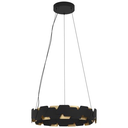 Eglo - Suspension filaire à intensité variable LED/72W/230V 3000K noir/doré