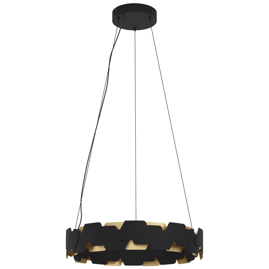 Eglo - Suspension filaire à intensité variable LED/72W/230V 3000K noir/doré