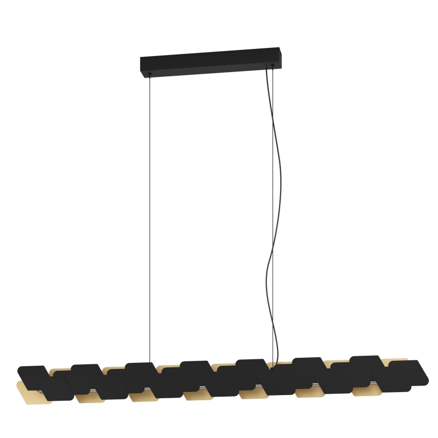 Eglo - Suspension filaire à intensité variable LED/44W/230V 3000K noir/doré