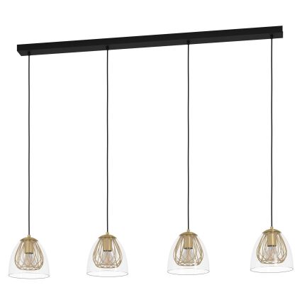 Eglo - Suspension filaire 4xE27/40W/230V doré