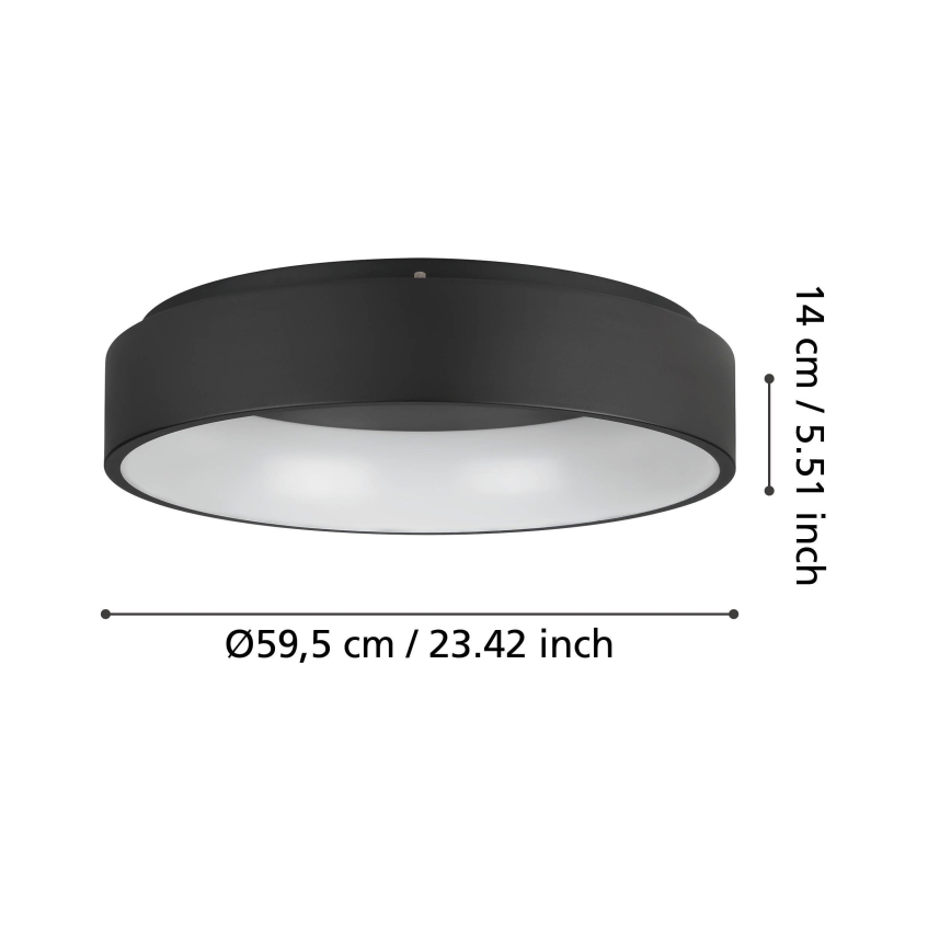 Eglo - Plafonnier à intensité variable LED/35,2W/230V 3000K noir