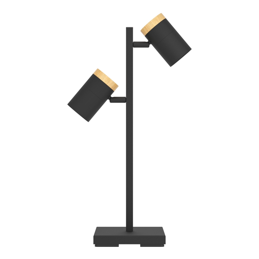 Eglo - Lampe de table 2xGU10/4,5W/230V 3000K noir/marron