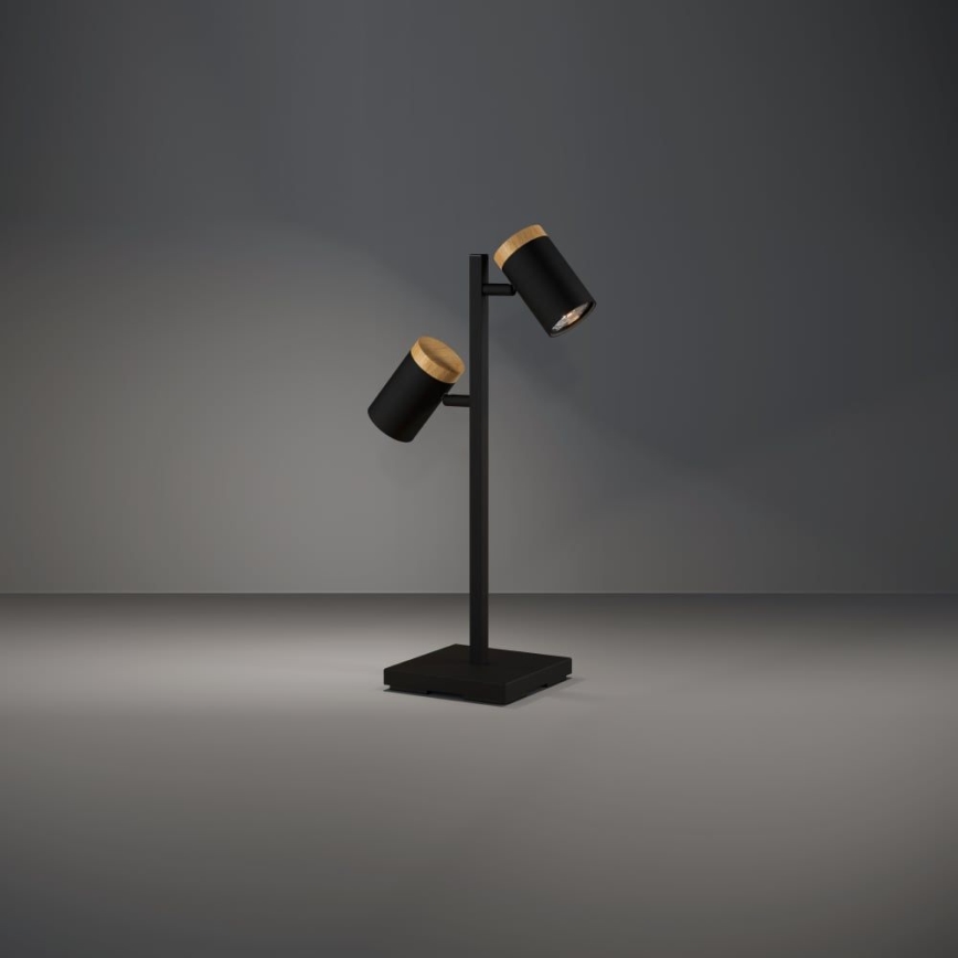 Eglo - Lampe de table 2xGU10/4,5W/230V 3000K noir/marron