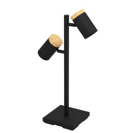Eglo - LED Tafellamp 2xGU10/4,5W/230V 3000K zwart/bruin