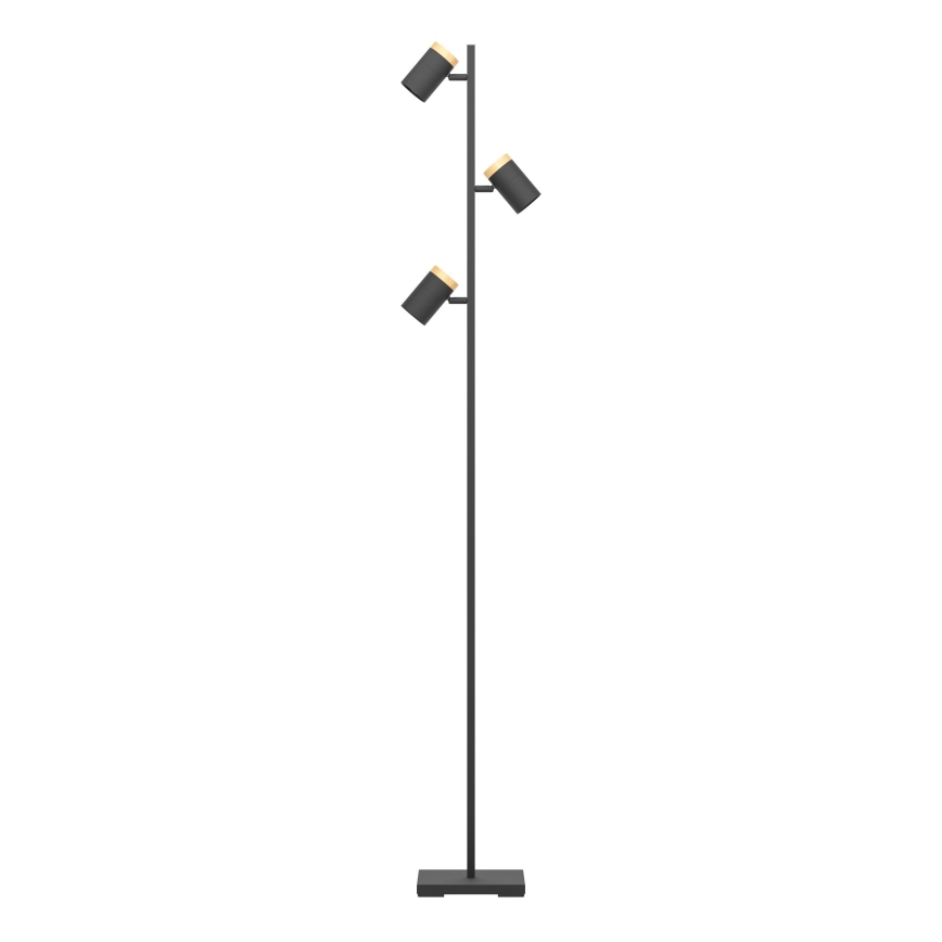 Eglo - Lampadaire 3xGU10/4,5W/230V 3000K noir/marron