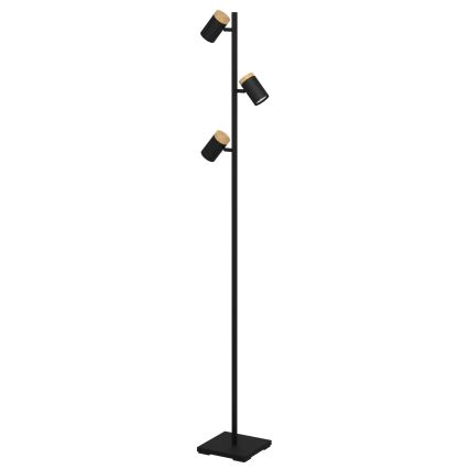 Eglo - Staande LED Lamp 3xGU10/4,5W/230V 3000K zwart/bruin