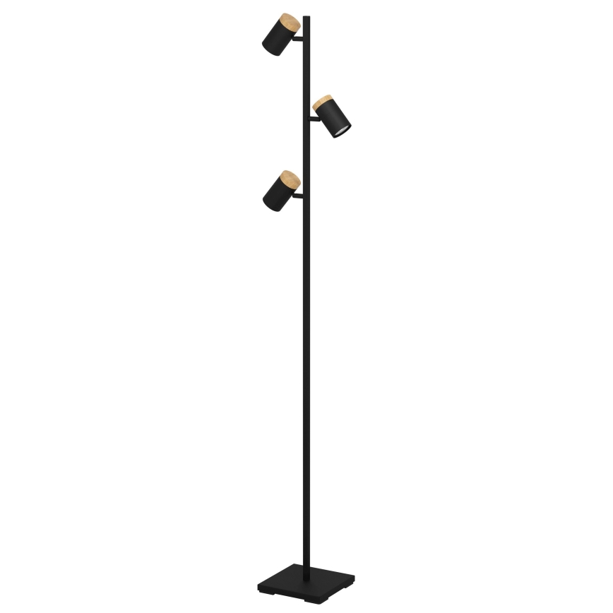 Eglo - Staande LED Lamp 3xGU10/4,5W/230V 3000K zwart/bruin