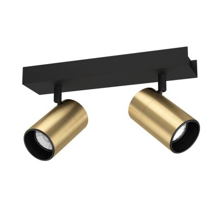 Eglo - LED spot 2xGU10/4,5W/230V 3000K zwart/goud