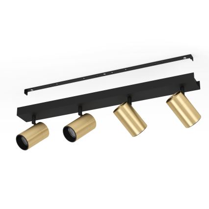 Eglo - LED spot 4xGU10/4,5W/230V 3000K zwart/goud