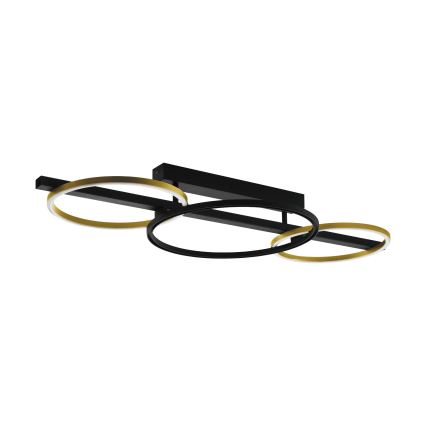 Eglo - Plafonnier à intensité variable 2xLED/12,5W/230V + LED/15,5W 3000K noir