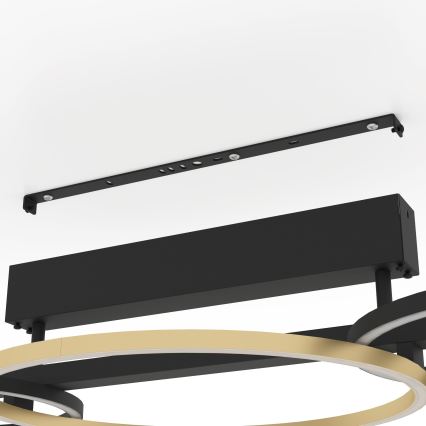 Eglo - Plafonnier à intensité variable 2xLED/12,5W/230V + LED/15,5W 3000K noir