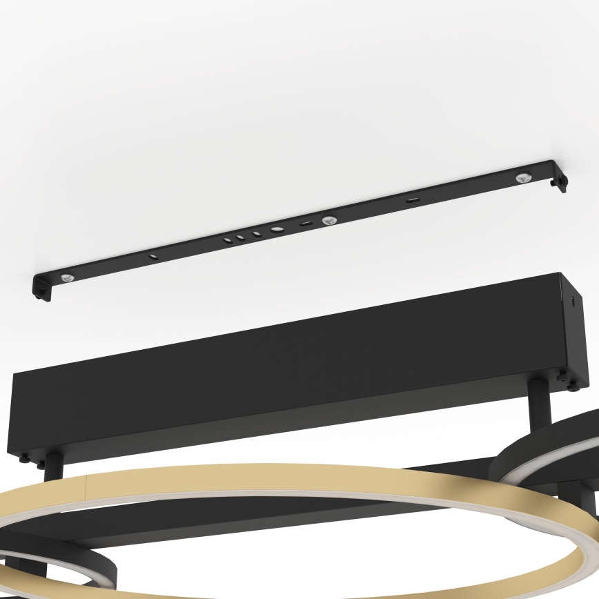 Eglo - Plafonnier à intensité variable 2xLED/12,5W/230V + LED/15,5W 3000K noir