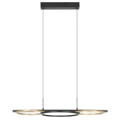 Eglo - Dimbare LED hanglamp aan een koord 2xLED/12,5W/230V + LED/15,5W 3000K zwart