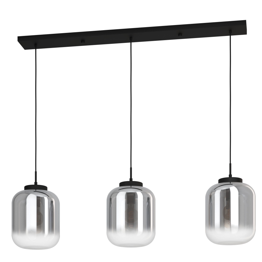 Eglo - Suspension filaire 3xE27/40W/230V fumé