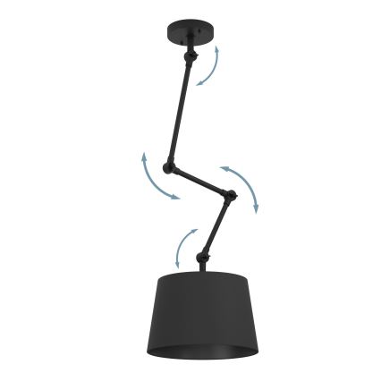 Eglo - Hanglamp met vaste pendel 1xE27/40W/230V zwart
