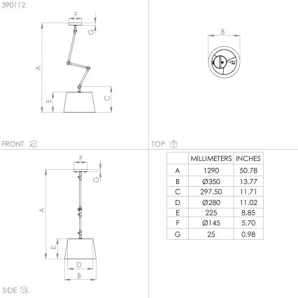 Eglo - Hanglamp met vaste pendel 1xE27/40W/230V zwart