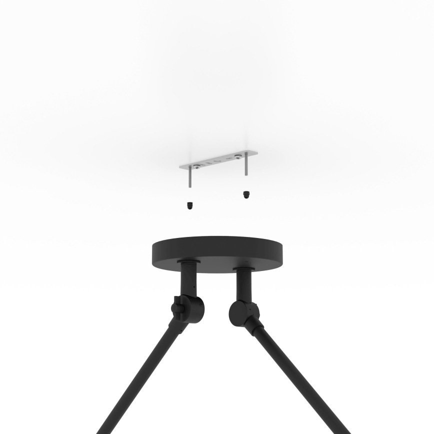 Eglo - Suspension-barre 2xE27/40W/230V noir