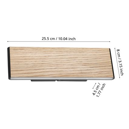 Eglo - LED wand verlichting 2xLED/4,2W/230V 3000K eiken