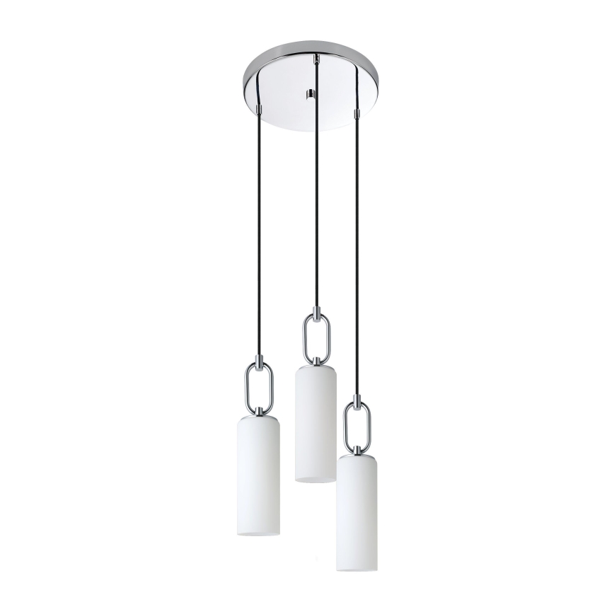 Eglo - Hanglamp aan een koord 3xE27/40W/230V glanzend chroom