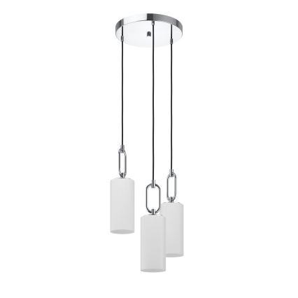 Eglo - Suspension filaire 3xE27/40W/230V chrome brillant