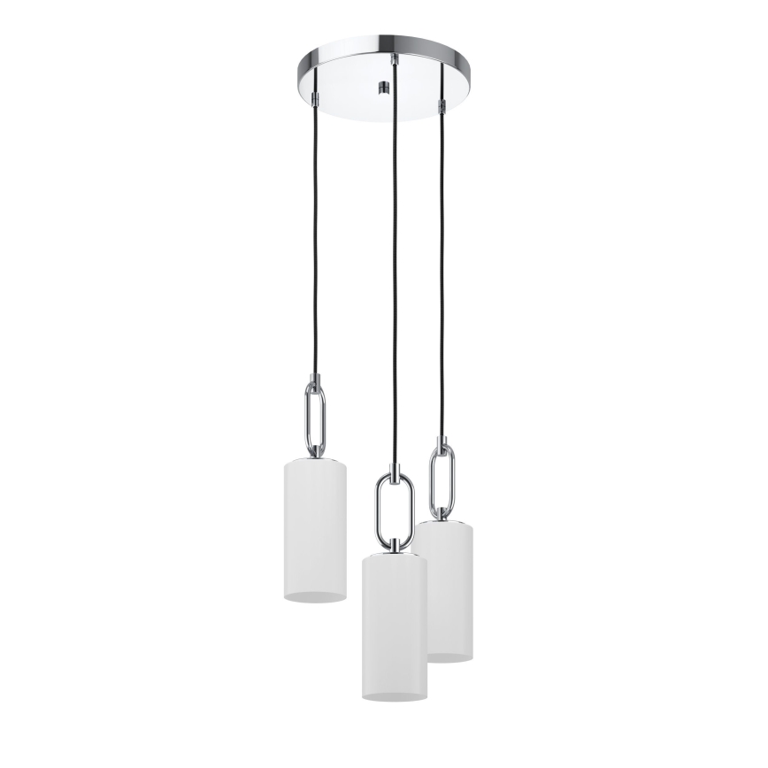 Eglo - Suspension filaire 3xE27/40W/230V chrome brillant