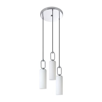 Eglo - Suspension filaire 3xE27/40W/230V chrome brillant