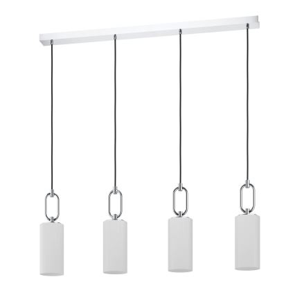 Eglo - Suspension filaire 4xE27/40W/230V chrome brillant