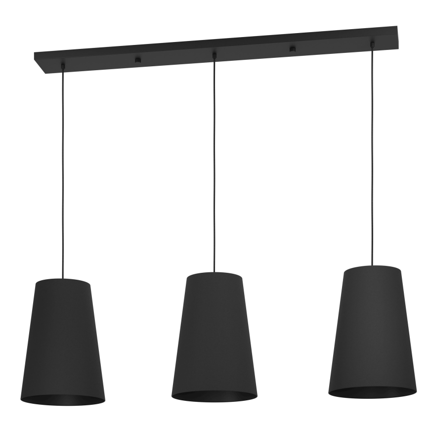 Eglo - Suspension filaire 3xE27/40W/230V noir