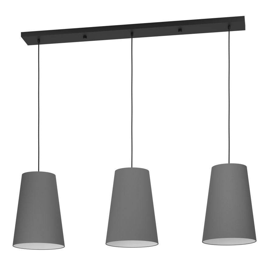 Eglo - Suspension filaire 3xE27/40W/230V gris