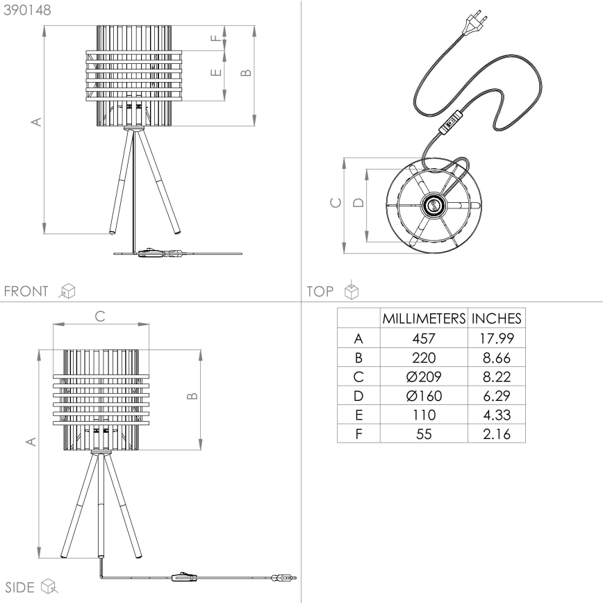 Eglo - Staande Lamp 1xE27/40W/230V crème